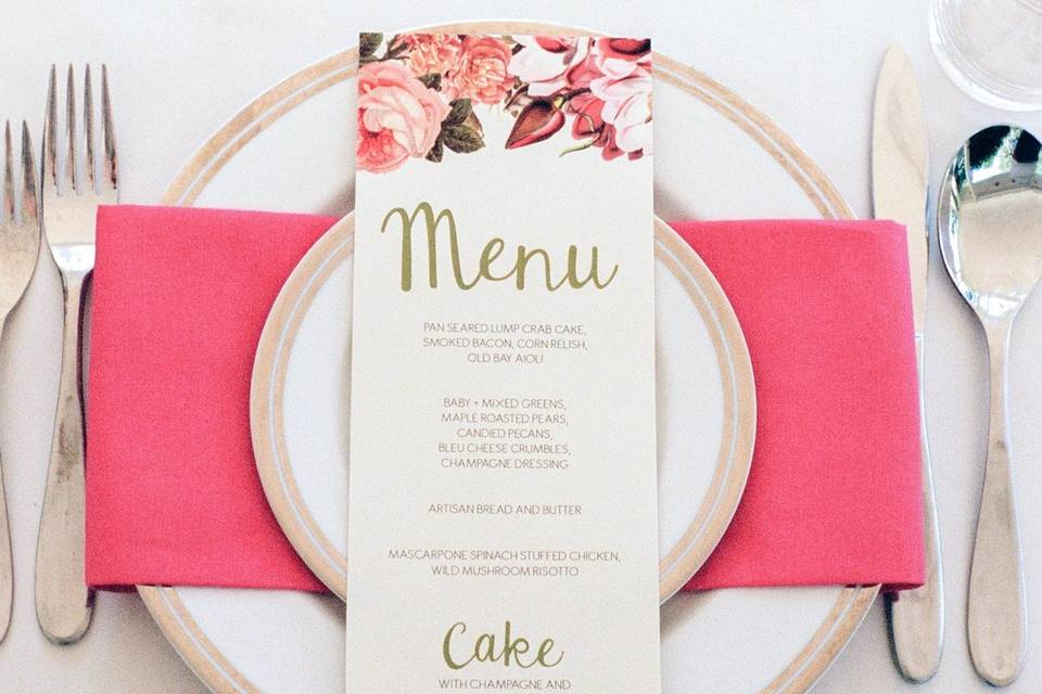 Menu cards