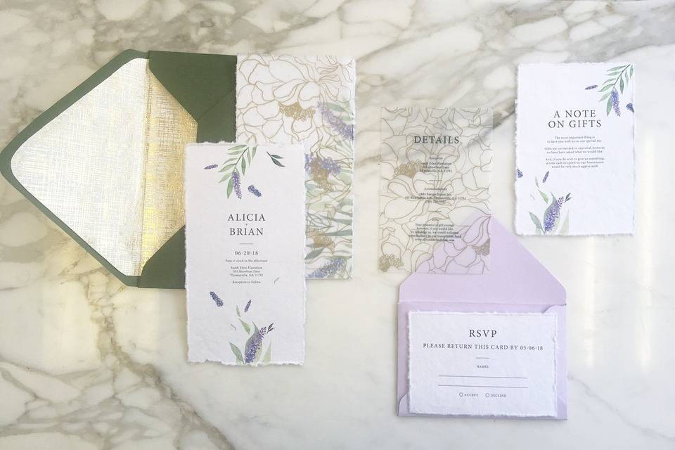 Spring invitation suite