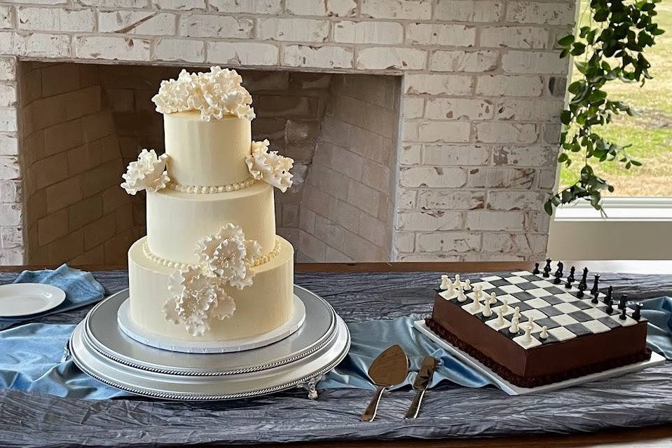 Bride's and groom's cakes