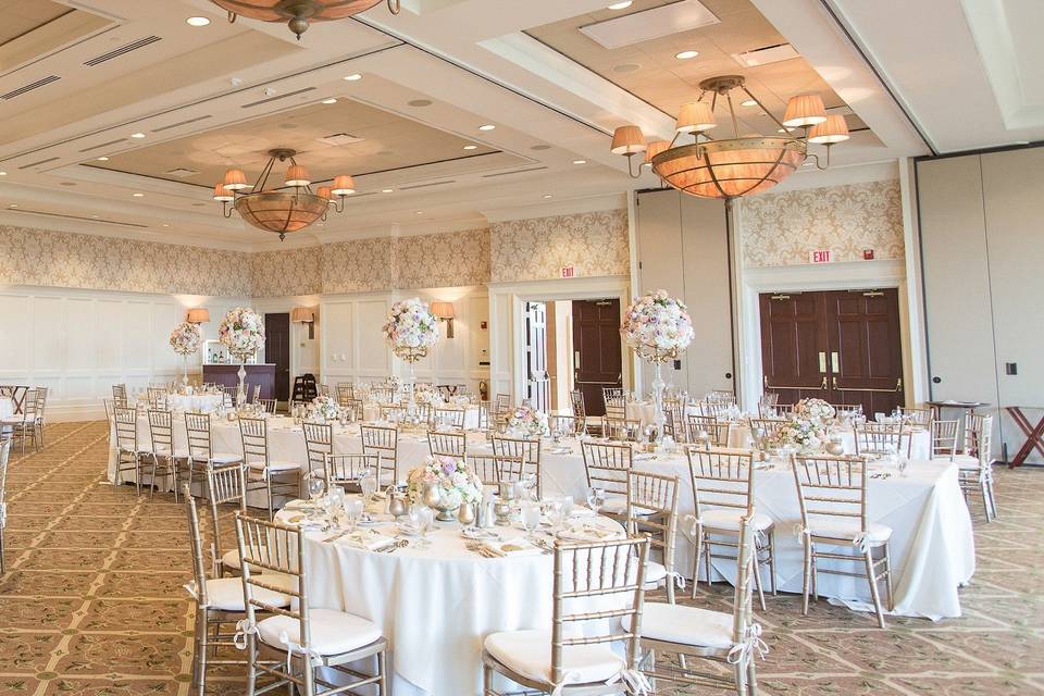 Indoor wedding reception