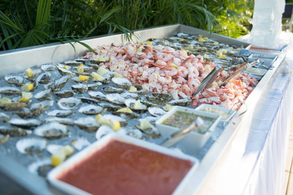 Wedding seafood buffet