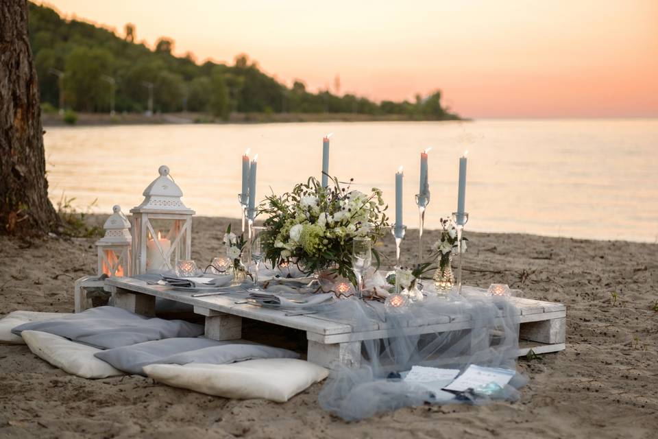 Beach Wedding Reception
