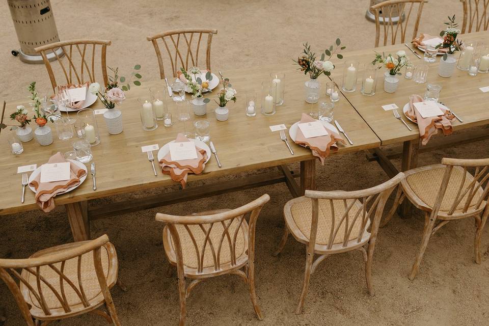 Dinner tablescape