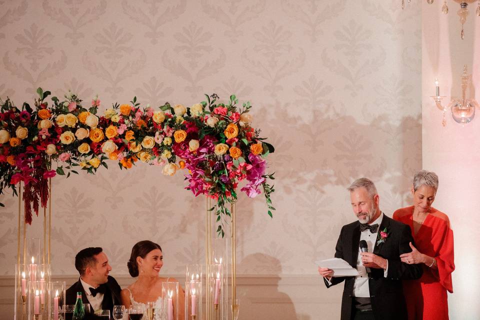 Parents of the bride toast