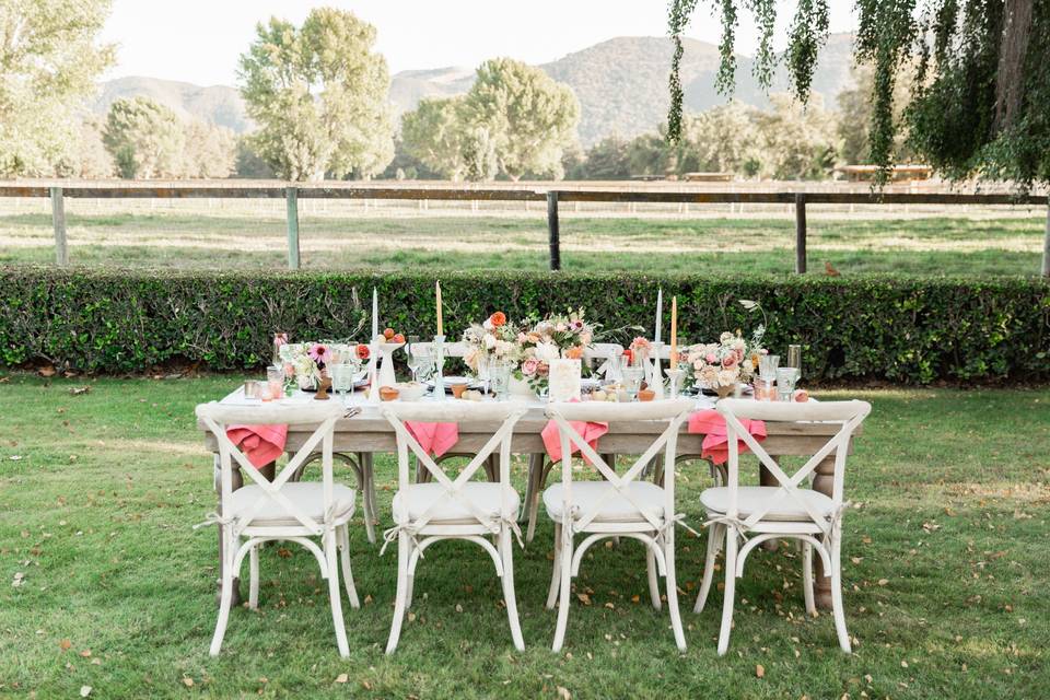 Colorful dining table