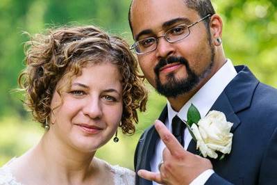 rock n roll bride & groom