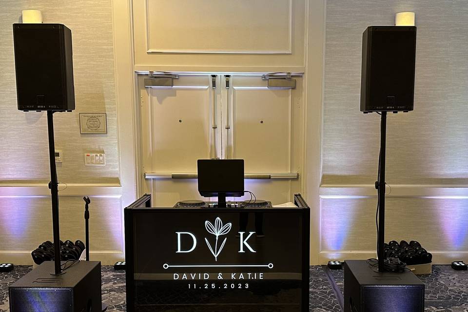 TV DJ Booth Setup