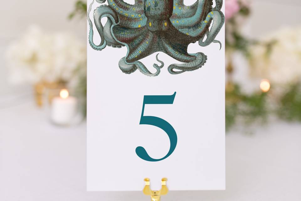 Octopus Table Number