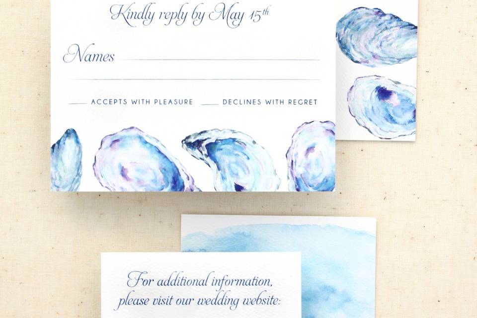 Oyster RSVP and Website Card