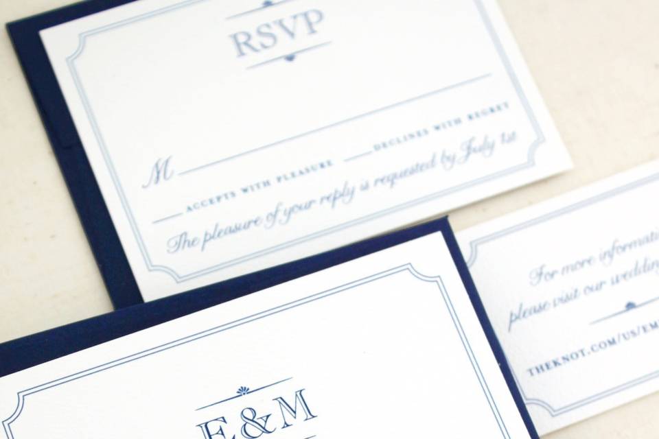 Simple Monogram Invitation