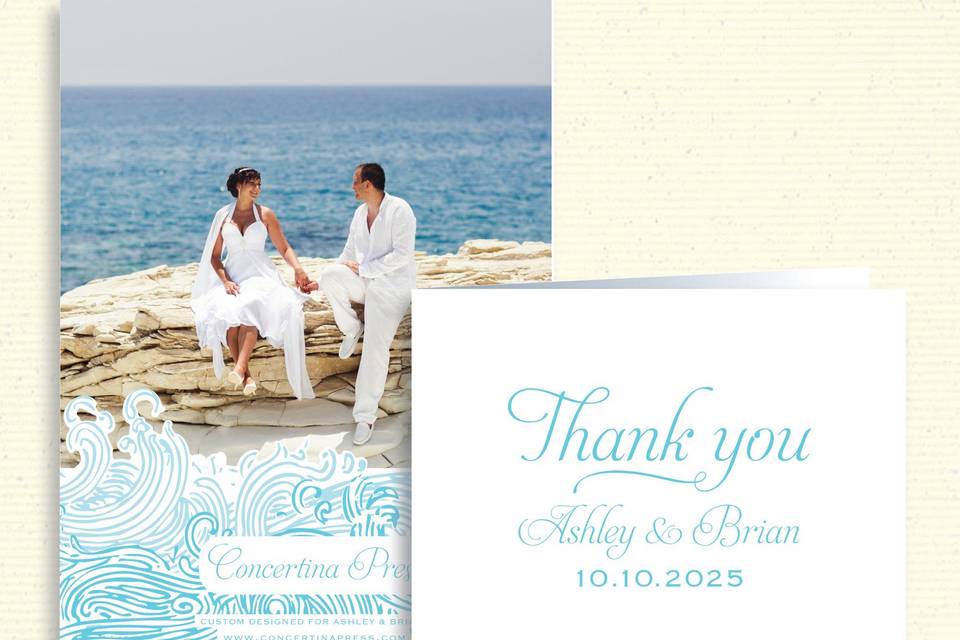 Beach Wedding Thank You Cards