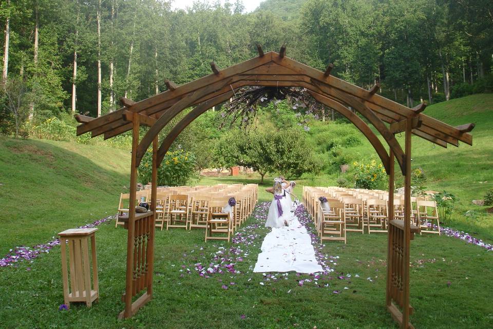 The wedding arbor