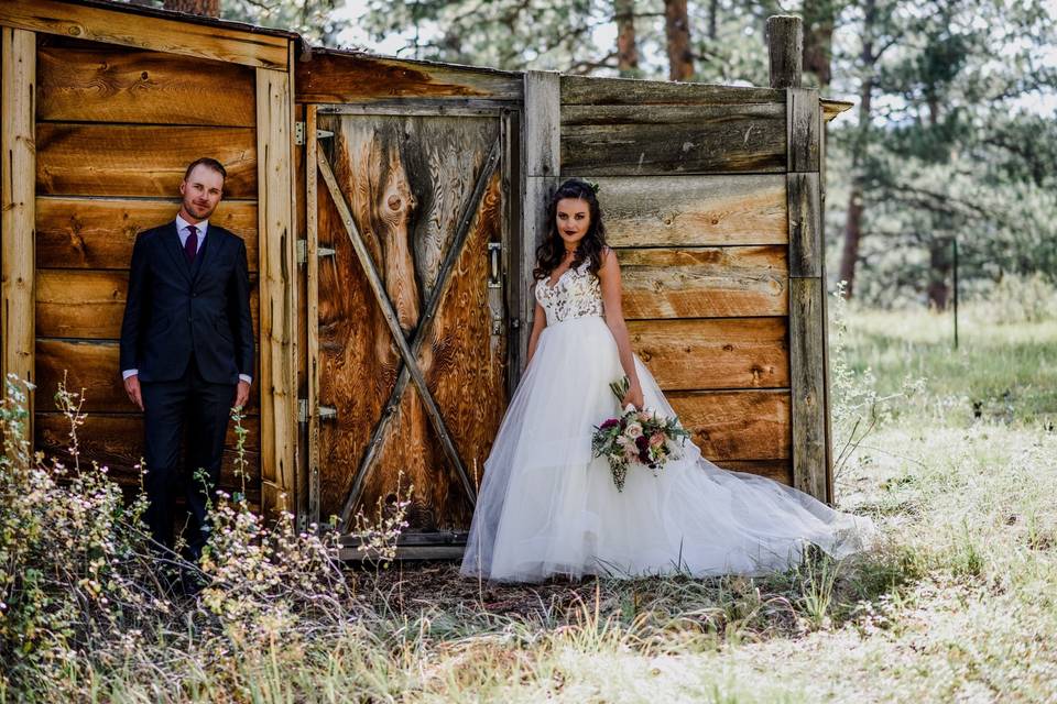 The bride and groom