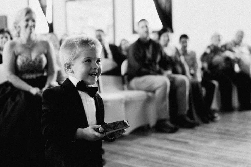 Ring bearer smile