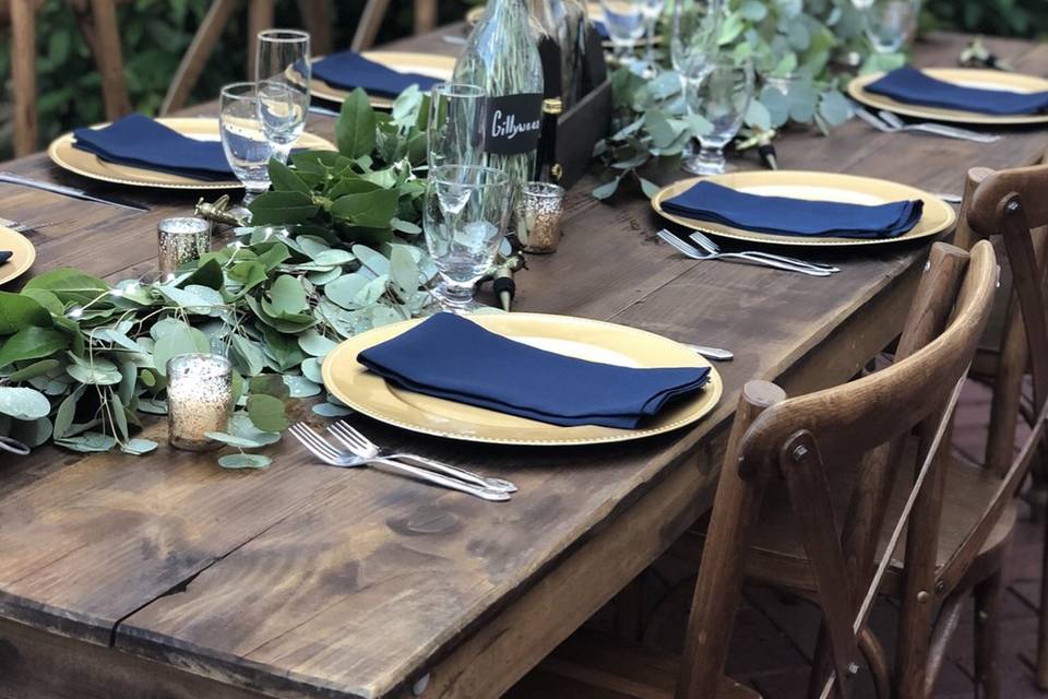 Rustic farm table