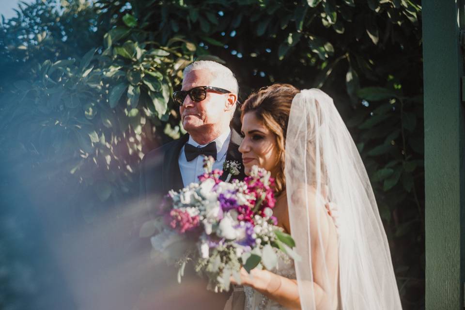 The Bride with her Dad