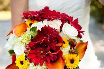 Bride and bridesmaids' bouquets