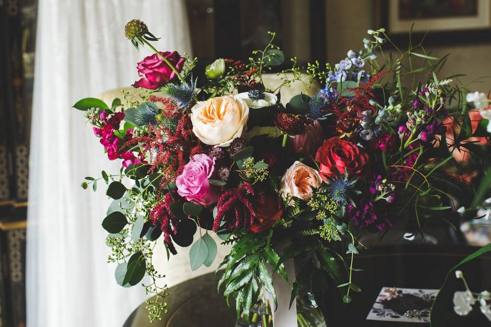 Deep, moody winter bouquet