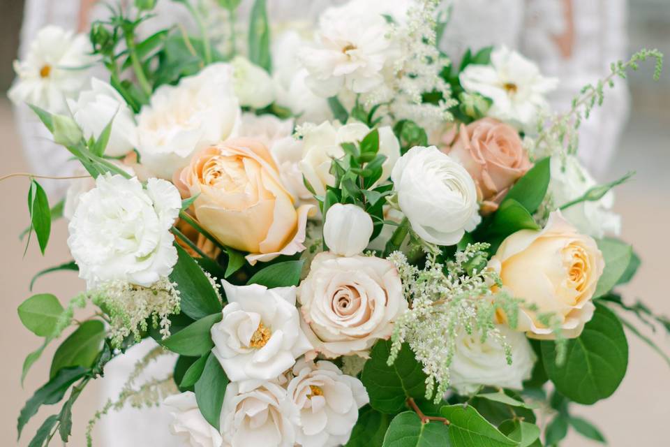 Floral Cluster with Candles