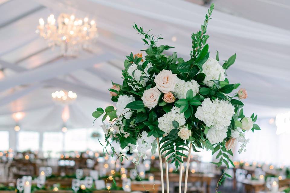 Farm Table with Garland