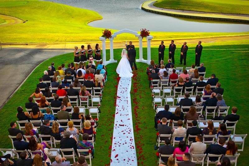 Courtyard outdoor ceremony