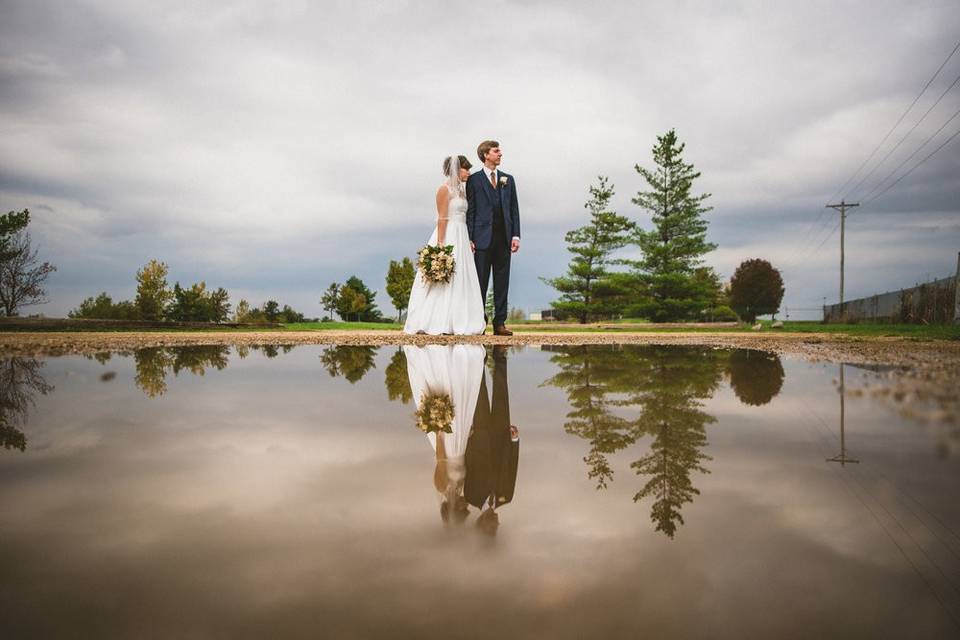 Bride and groom by the water - Bryson Buehrer Photography