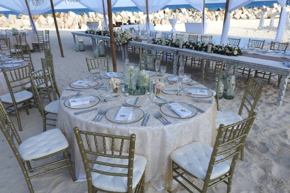 Starfish reception tables