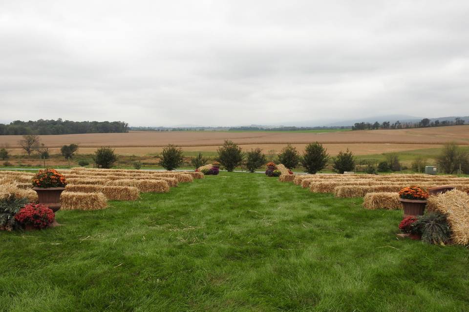 Hay bale ceremony