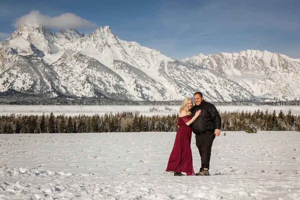 Engagement in the grand tetons
