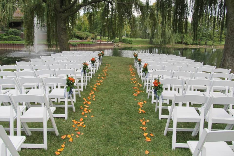 Wedding ceremony setting