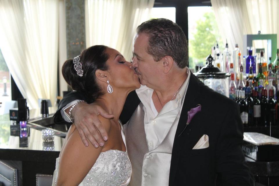 Bride and the famous salsa singer Ray Sepulveda. 15 Year anniversary @ Son Cubano WNY,NJ