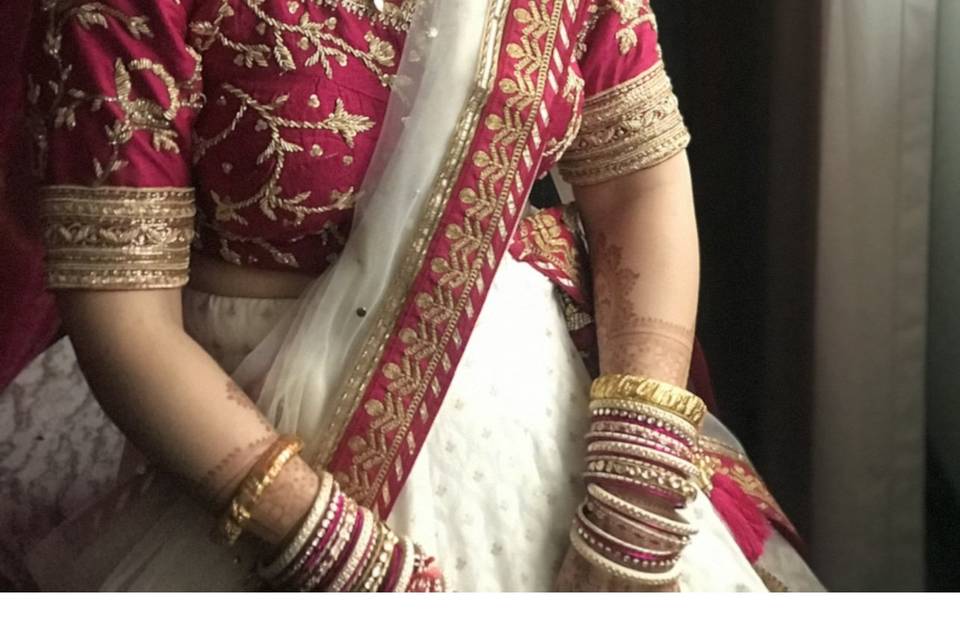 Bride posing