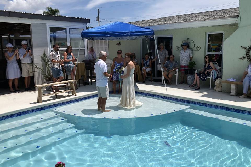 Pool wedding