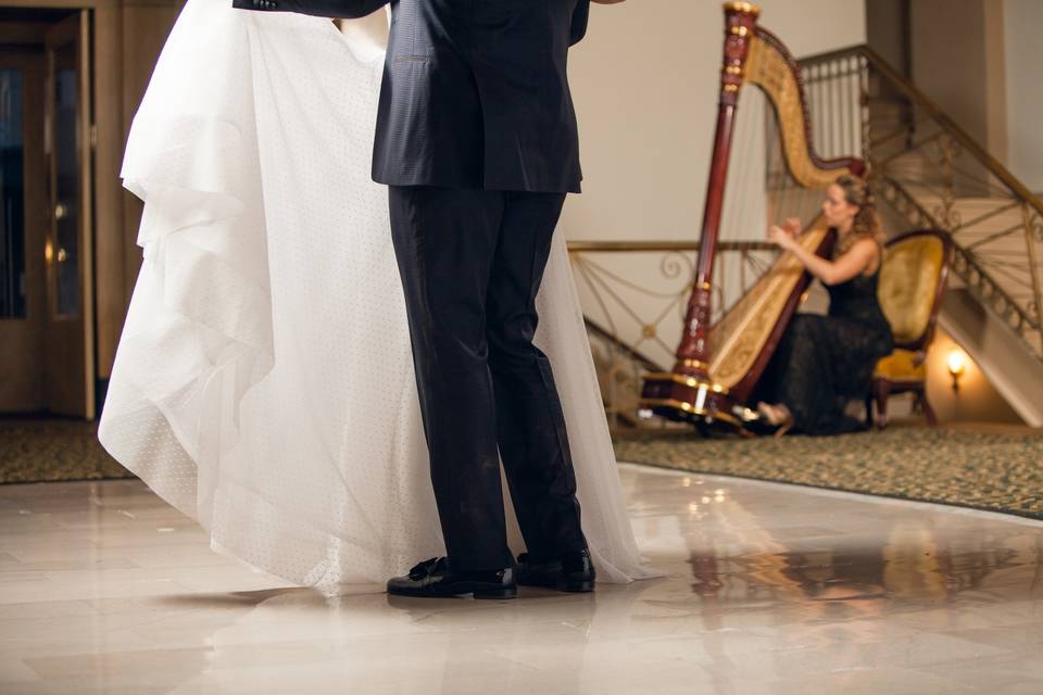 The bride and groom