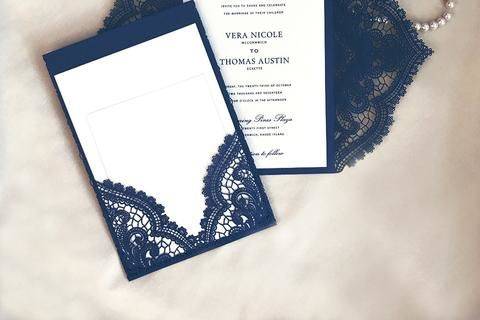 Chantilly Lace Square Invitation