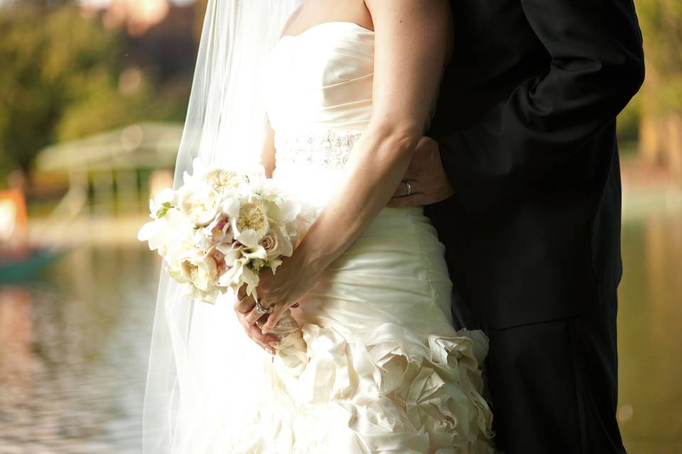 Bride and her bouquet