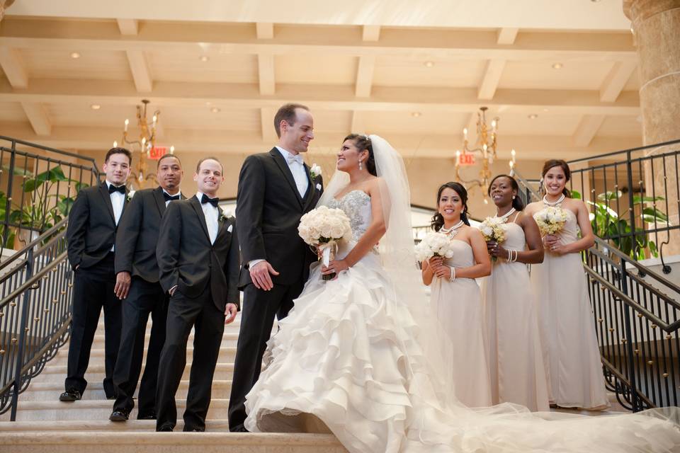 Formal portraits on the Eilan signature entry staircase