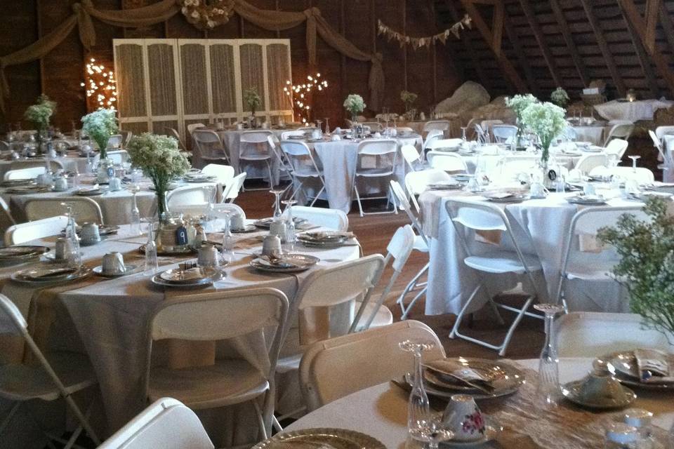 Cater-out Setup at a Barn