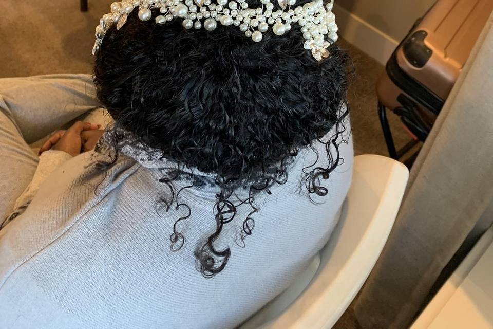 Wedding wig updo