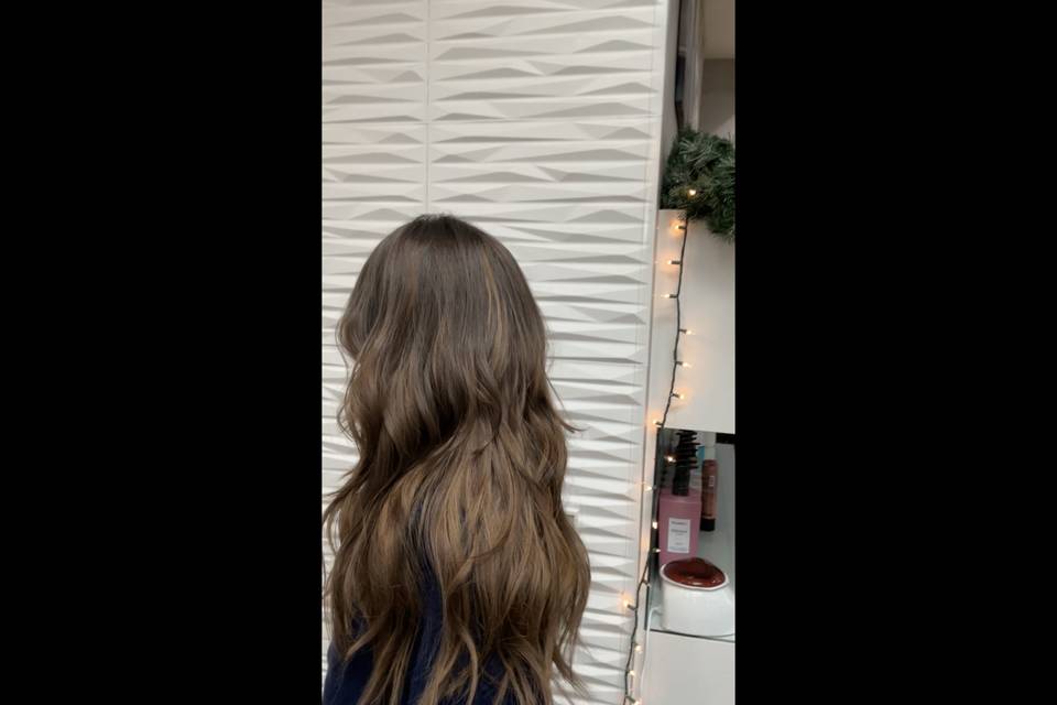 Color with hair extensions