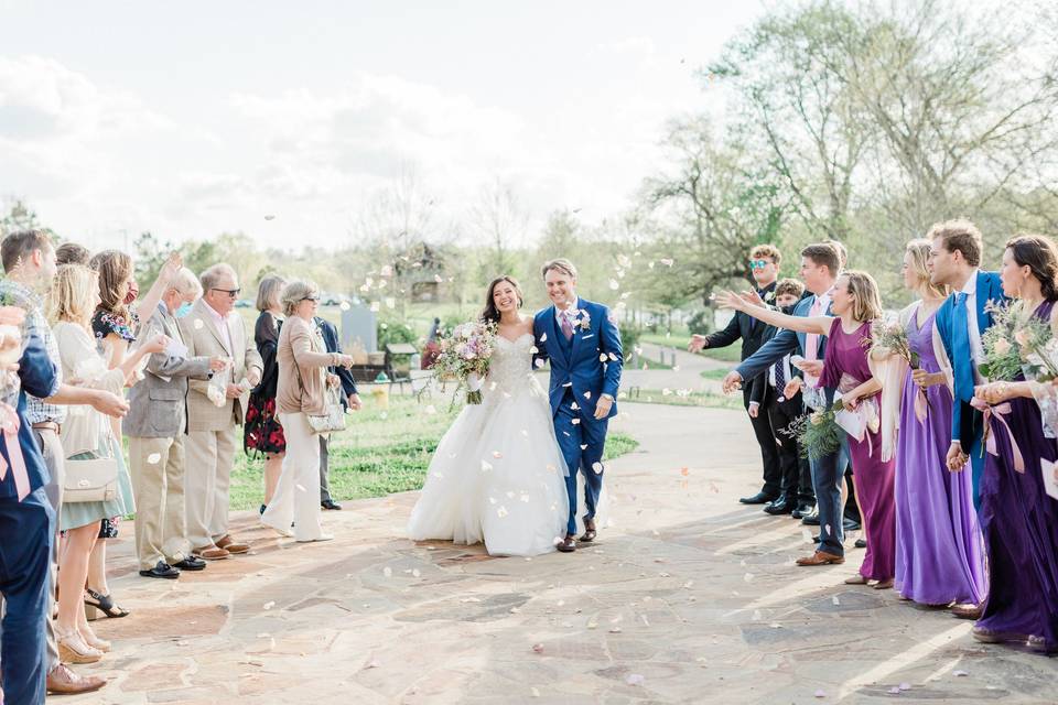 Flower petal recessional - Photos by Ava Vienneau