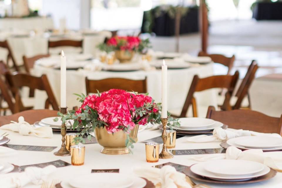 Fall tented reception vibes
