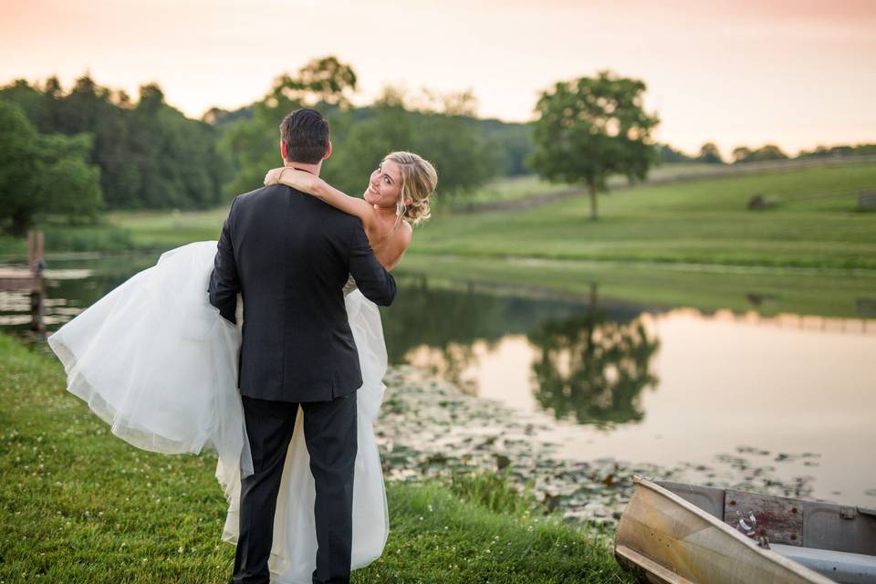 Outdoor wedding ceremony