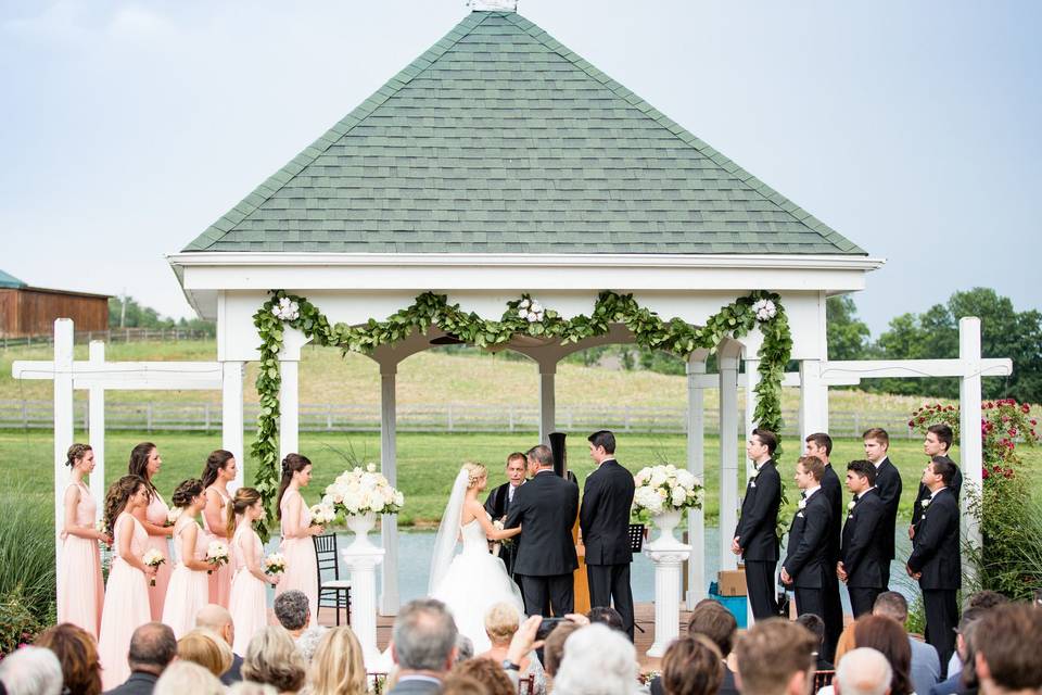 Outdoor wedding ceremony