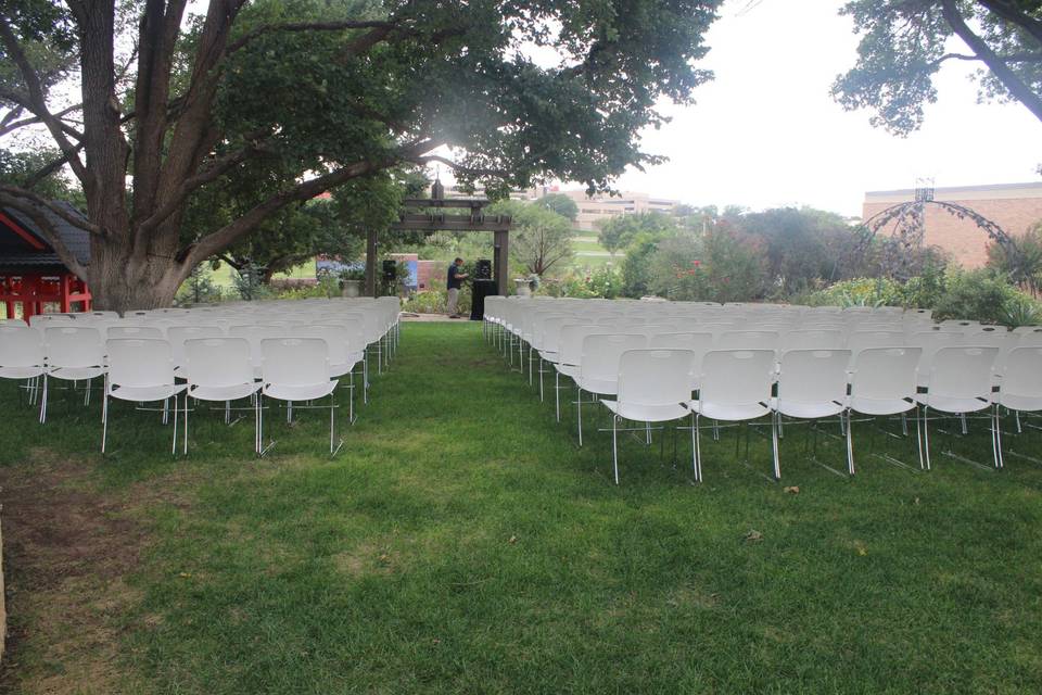 Outdoor ceremony setup