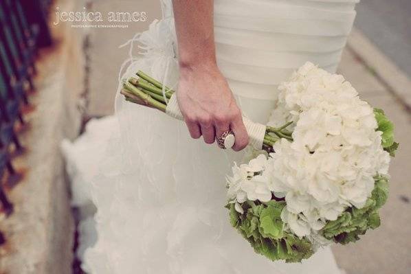 Green & White Hydrangea