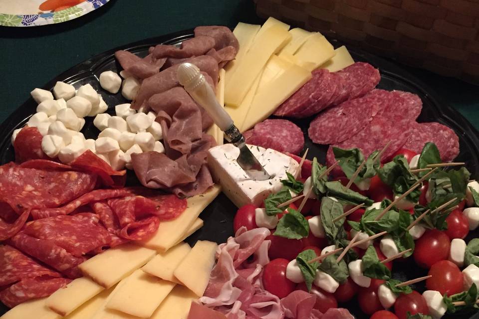 Meat and cheese tray for a corporate event