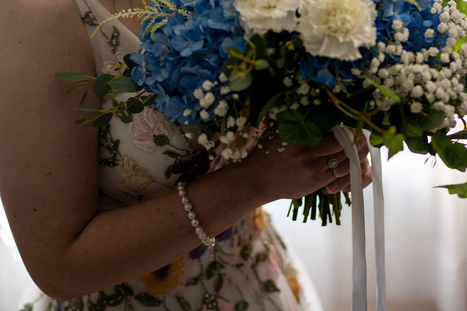 Bride and Bouquet