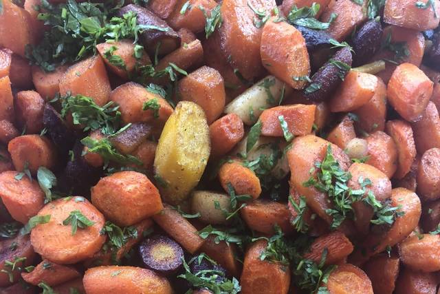 Heirloom roasted carrots