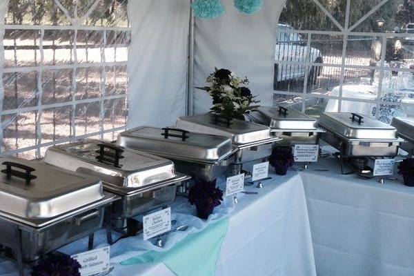 Buffet table
